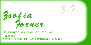 zsofia forner business card